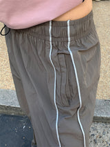 CRISPY PIPING STOPPER PANTS (2COLOR)