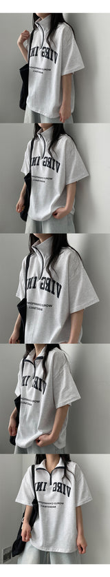 Dilla アノラックセミジップアップ半袖Tシャツ