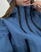 Tail multi-zipper windbreaker