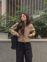 Fairy color matching work jacket
