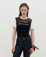 Blocked Graphic SS T-shirt _ BROWN