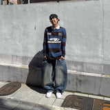Oversized Old-School Stripe Polo Shirt