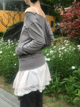 moodfit off-shoulder zip-up