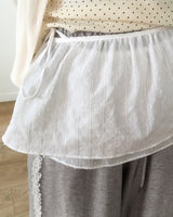 Hoolie Checkered Plain Lace Wrap Skirt