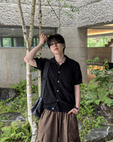 Tiban Cable Knit Short‑Sleeve Cardigan