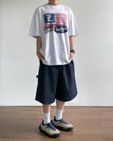 Add Stripe Bermuda Denim Pants