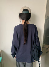 センキューベーシックラグランオーバー長袖Tシャツ