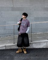 モデンワイド8レングスバミューダデニムパンツ