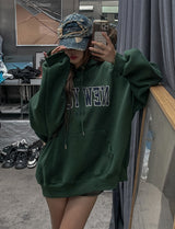 New York Embroidered Overfit Hoodie