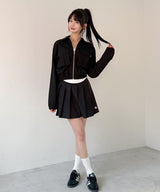 STITCH LOGO PLEATS SKIRT [1color]