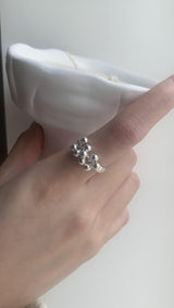 Minimi silver balls ring(open ring)