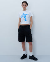 ツイストロゴクロップTシャツ　ホワイト