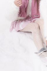 Mini ribbon muffler_pink
