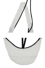 DEW LACE RIBBON BAG white