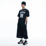 ENOE ワッペンスウェットバミューダパンツ- BLACK