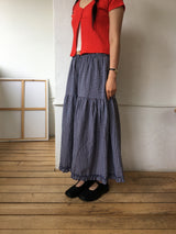 Vesty Check Long Skirt (2color)