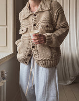 [wool20%] エリーボカシハンドメイドニットカーディガン