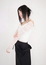 Ara off-Shoulder Mesh Tee