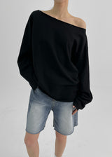 [MADE] Tanda Overfit Boat Neck Long Sleeve Tee