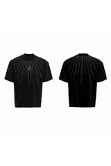 オールオーバーラインストーングラフィックTシャツ