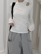 Drop Stud Slit Polar Tee