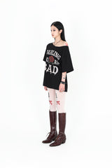 MELTING ROSE TEE #BLACK