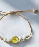 yellow flower bracelet