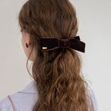 ベルベットリボンノットヘアピン (2colors)