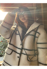 Style Hooded Wool Suede Coat