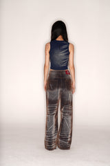 【Keshi】NEVADA BLAZING WASHED BAGGY DENIM JEANS 