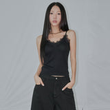 [Hatsdin] Lace V-Neck Camisole - 2 Colors
