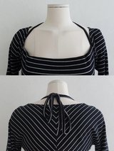 COAH HALTER NECK & SLIM BOLERO CARDIGAN SET (3COLORS!)