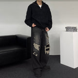 ALL MUSH Pockets Wool Knitwear Zip-Up (4 colors)