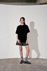 ドロップショルダーベルベット 1/2 T (Black)