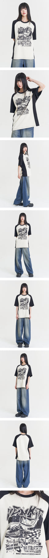 ライクレーシングラグランTシャツ