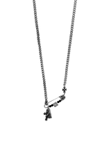 Cross pin necklace