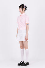 Lovely Chic Round Collar Short-Sleeved Shirt