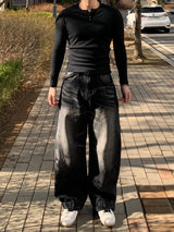 テヒードリブ長袖ヘンリーTシャツ