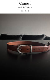 [REAL LEATHER] Horse shoe leather belt(3color)