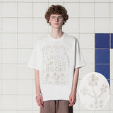 BUTTON LOGO T SHIRT / WHITE