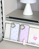 NEW LOGO White Pink Silver Epoxy Case