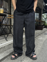 Linen carpenter wide banding denim