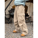 [Unisex] コーデュロイバンディングカーゴワイドパンツ(2color)