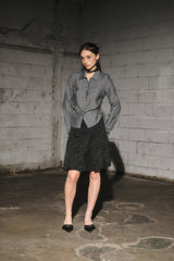 jacquard skirt (black)