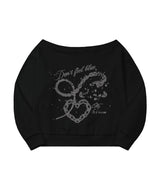 VCF CRY ONE OFF SHOULDER SWEAT SHIRT