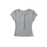 Lora Button Slim Tee