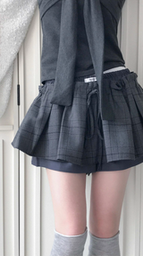 picona check plum layered sk