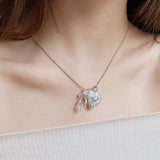 Heart Rocket & Flow Ribbon Necklace