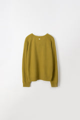 Whole garment V-neck knit (Olive)