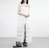 Bullet lace punching long dress